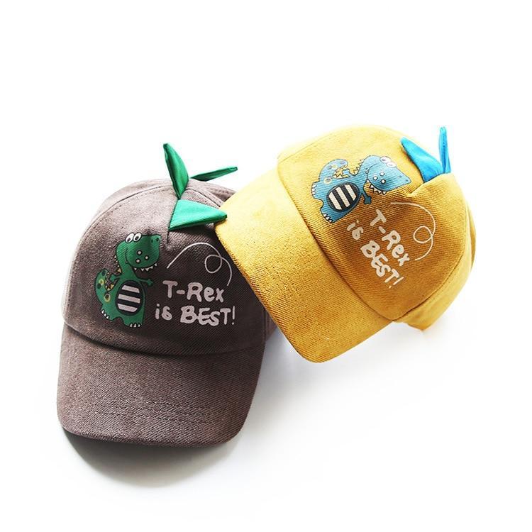 ''T-REX IS BEST'' Dinosaur Kids Hats